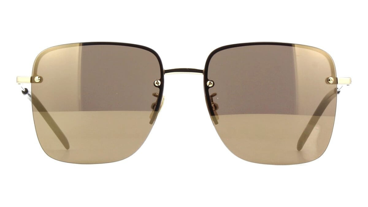 Sl Semi-Rimless Gold Metal · Gold Mirror Lenses