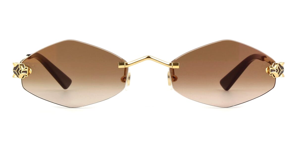 Ct Cat Eye Sunglasses Gold – Brown Gradient Bronze Mirror Lenses