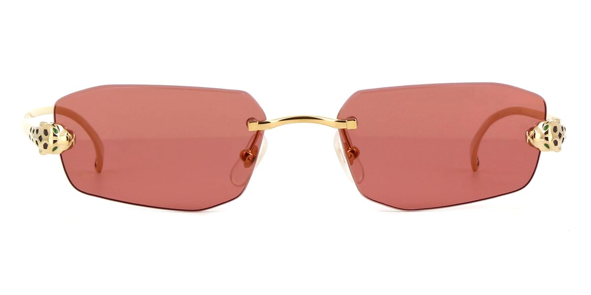Ct Sunglasses Gold – Red Mirror Lenses
