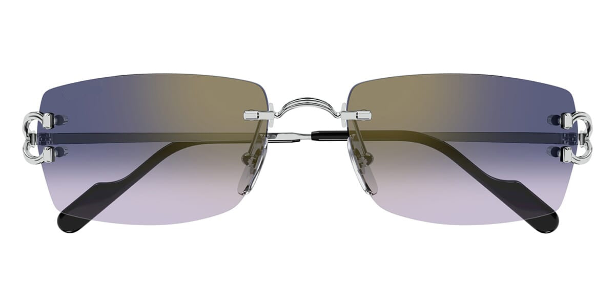 Ct Sunglasses Silver – Blue to Light Pink Gradient Lenses