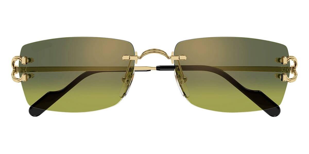 Ct Sunglasses Gold – Green Gradient Bronze Mirror Lenses