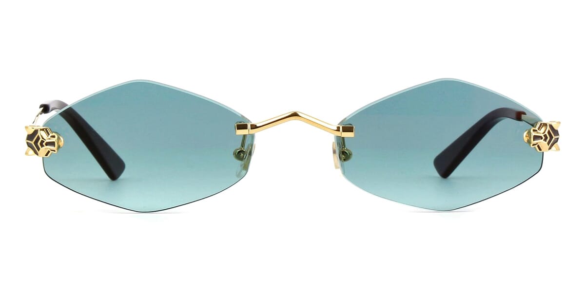 Ct Cat Eye Sunglasses Gold – Green Mirror Lenses