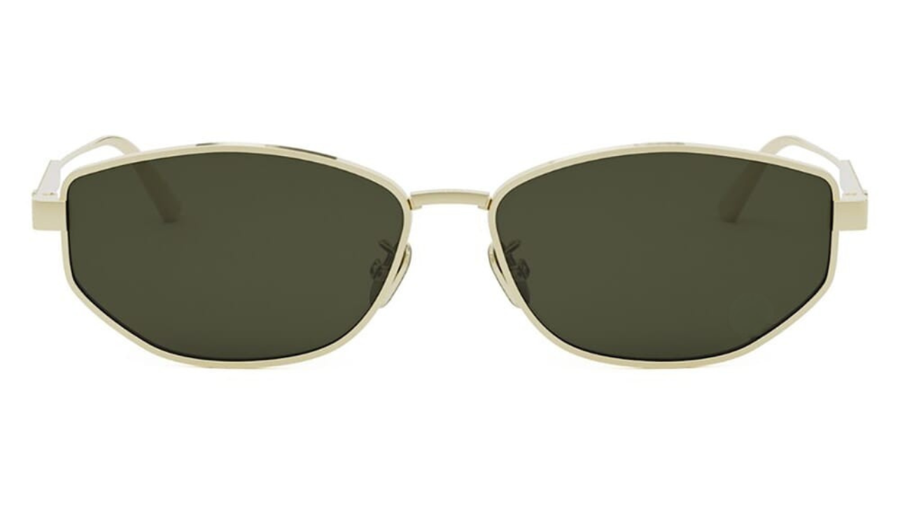 D Shiny Light Silver - Green Lenses