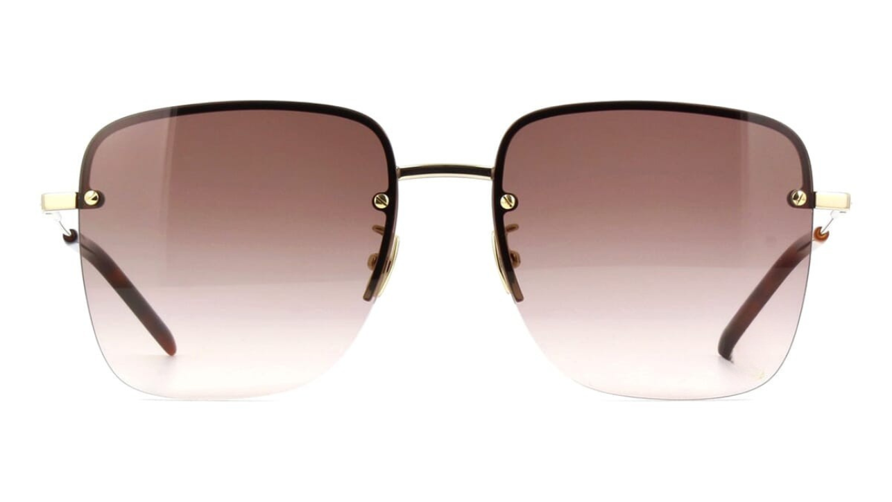 Sl Semi-Rimless Gold Metal · Brown Gradient Lenses